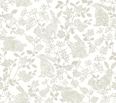product image of Botanical Bunnies Beige Peel & Stick Wallpaper by York Wallcoverings 52