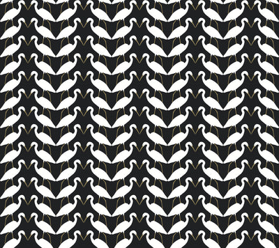 product image of Elegant Birds Black/Gold Metallic Peel & Stick Wallpaper by York Wallcoverings 587