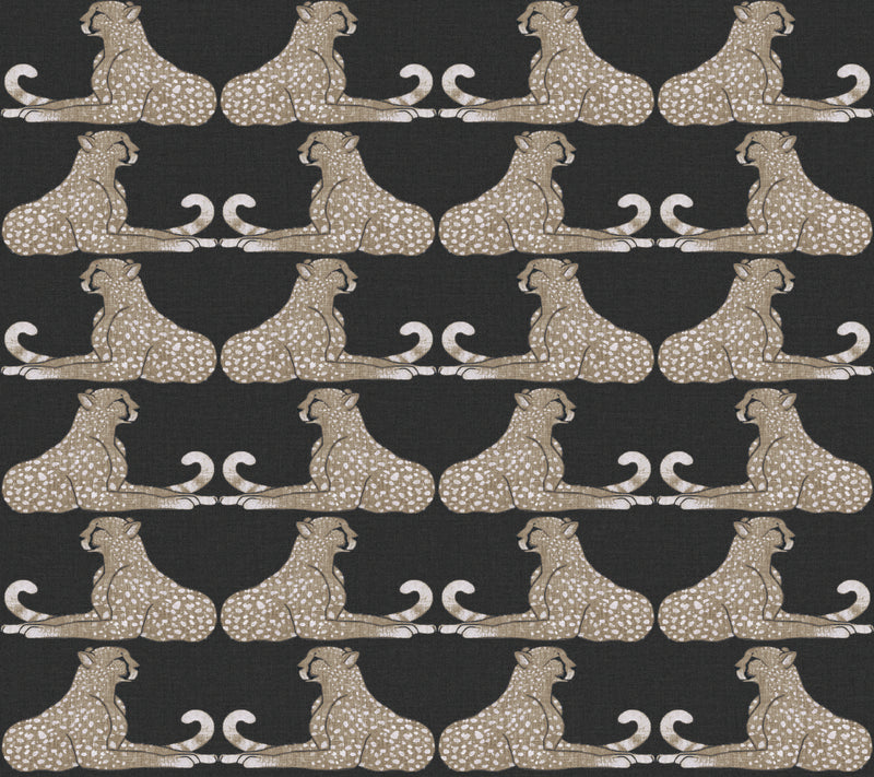 media image for sample reclining cheetahs black peel and stick wallpaper by york wallcoverings 1 280