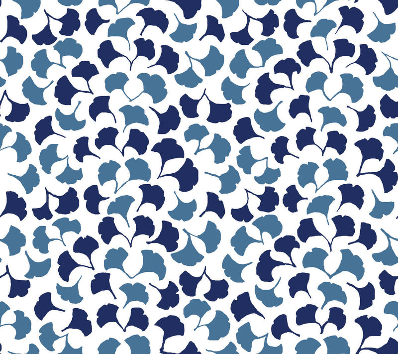 media image for sample forest glade navy blue peel and stick wallpaper from the madcap cottage collection by york wallcoverings 1 261