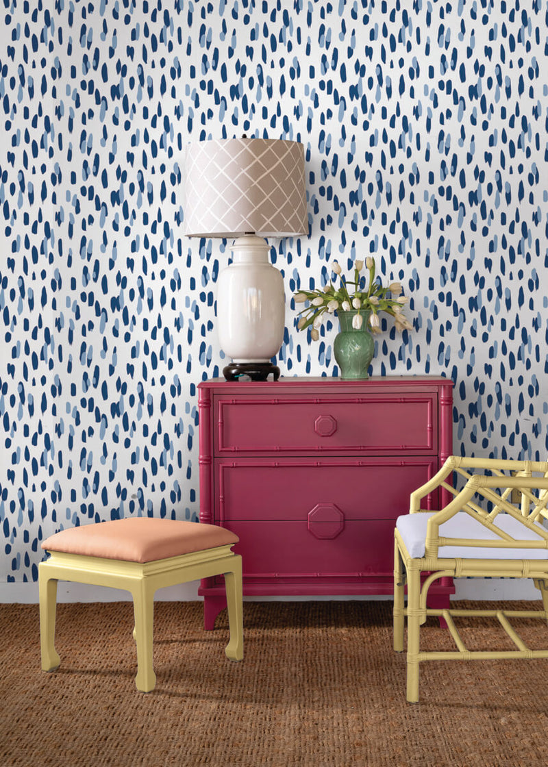media image for Club House Navy Blue Peel & Stick Wallpaper from the Madcap Cottage Collection by York Wallcoverings 239