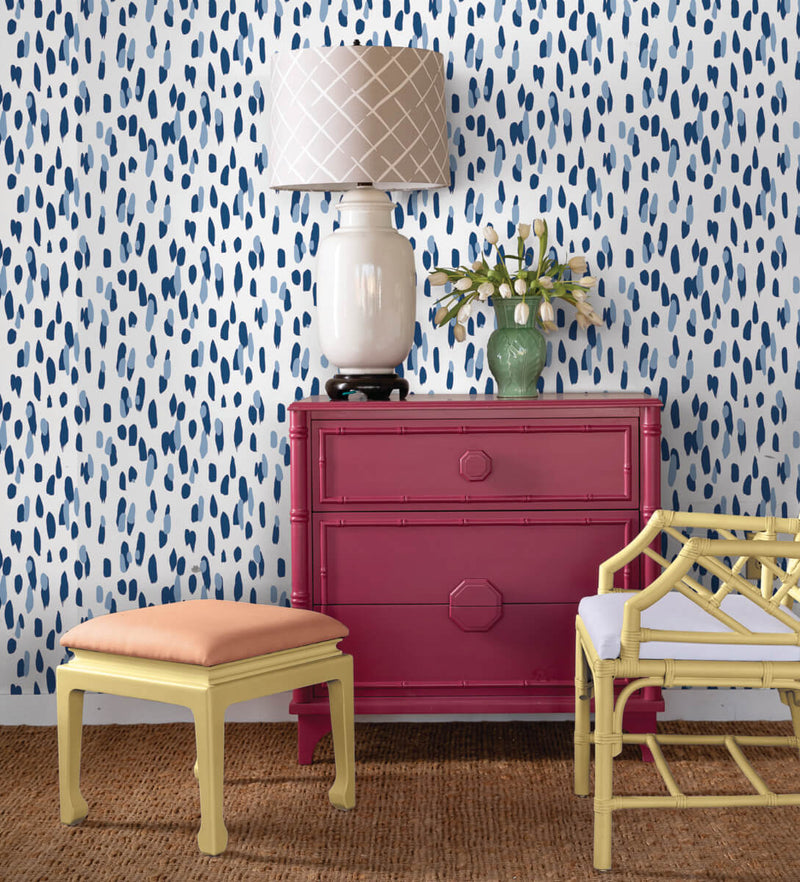 media image for Club House Navy Blue Peel & Stick Wallpaper from the Madcap Cottage Collection by York Wallcoverings 232