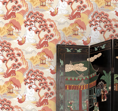 product image for Old Peking Pink Lemonade Peel & Stick Wallpaper from the Madcap Cottage Collection by York Wallcoverings 58