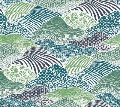 product image of sample shangri la palm green peel and stick wallpaper from the madcap cottage collection by york wallcoverings 1 578