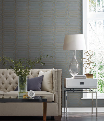 product image for Pavilion Charcoal Peel & Stick Wallpaper by Candice Olson 22