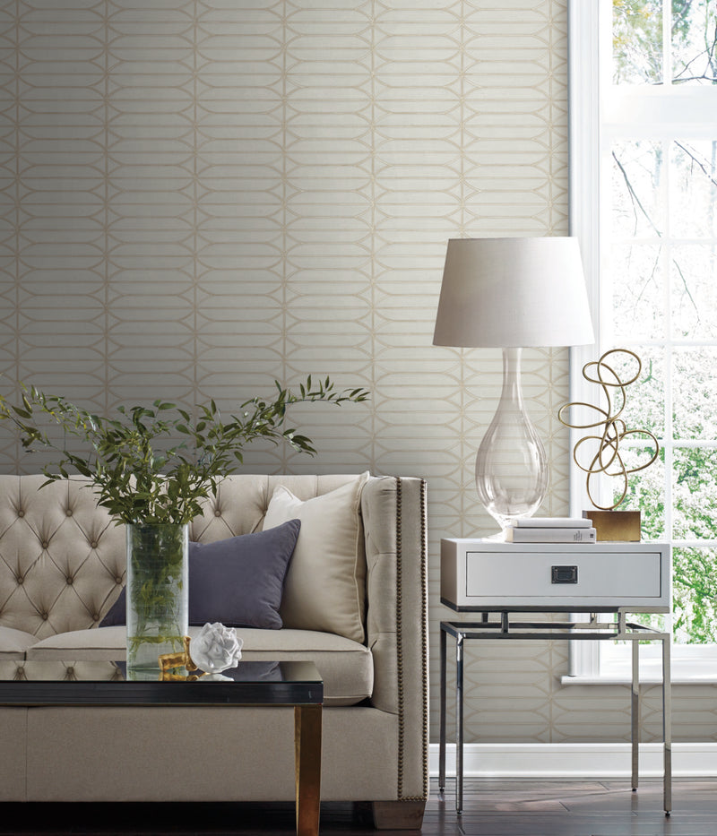 media image for Pavilion Taupe Peel & Stick Wallpaper by Candice Olson 23