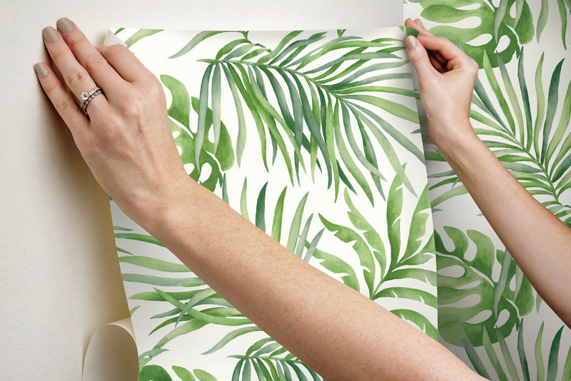 media image for Paradise Palm Green Peel & Stick Wallpaper by Candice Olson 232