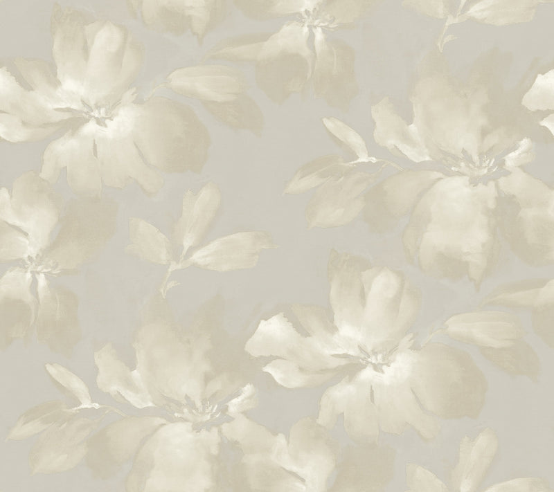 media image for Midnight Blooms Neutral Peel & Stick Wallpaper by Candice Olson 276