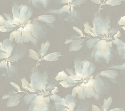 product image for Midnight Blooms Light Blue/Grey Peel & Stick Wallpaper by Candice Olson 0
