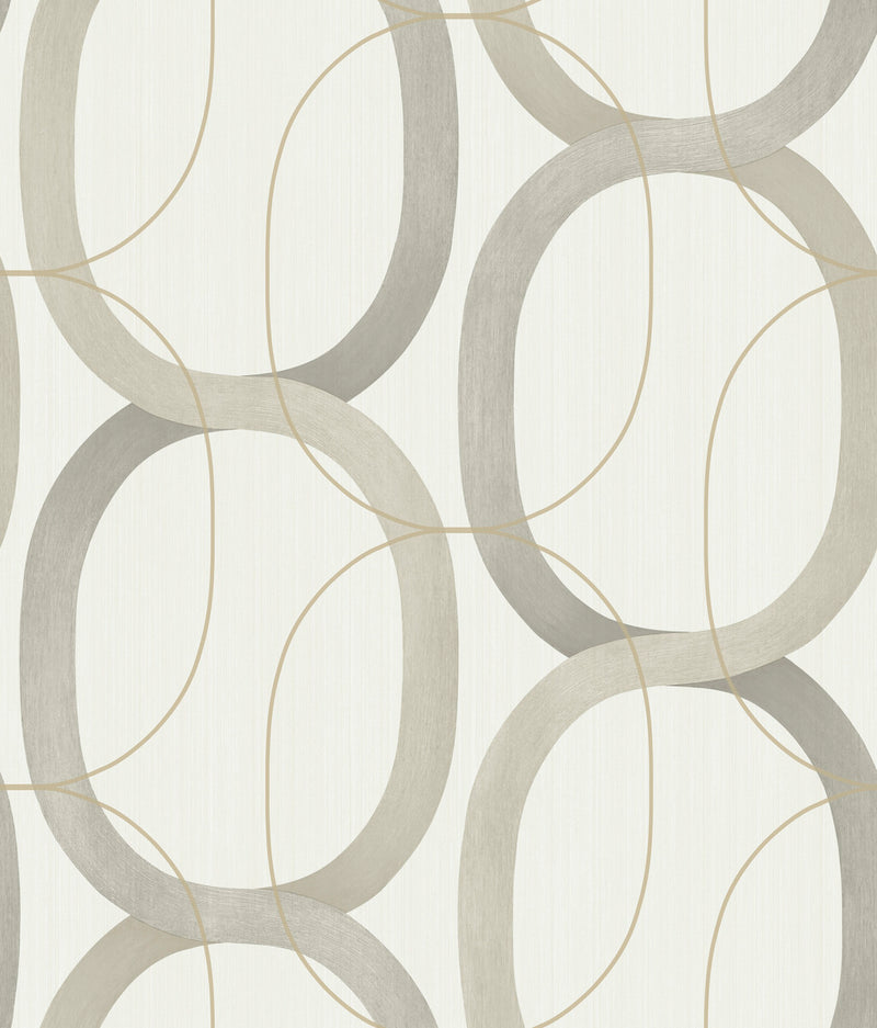 media image for Interlock Light Taupe Peel & Stick Wallpaper by Candice Olson 293