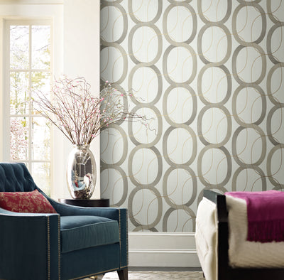 product image for Interlock Light Taupe Peel & Stick Wallpaper by Candice Olson 47