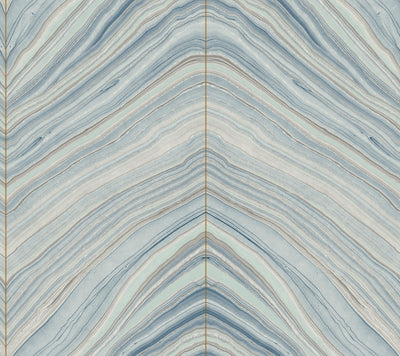 product image for Onyx Strata Mist Blue Peel & Stick Wallpaper by Candice Olson 47