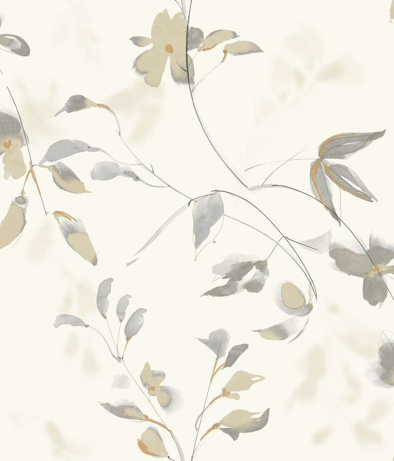 media image for Linden Flower Soft Neutral Peel & Stick Wallpaper by Candice Olson 20