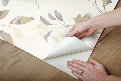 product image for Linden Flower Soft Neutral Peel & Stick Wallpaper by Candice Olson 26