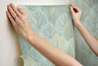 product image for Leaf Concerto Turquoise Peel & Stick Wallpaper by Candice Olson 66