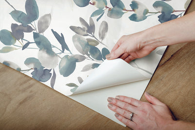 product image for Eucalyptus Navy Joyful Peel & Stick Wallpaper by Candice Olson 14