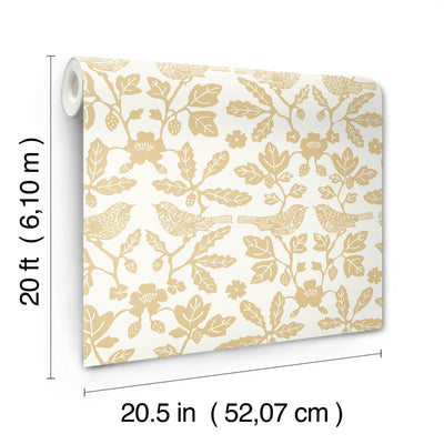product image for Sparrow & Oak Peel & Stick Wallpaper in Ochre Yellow 52