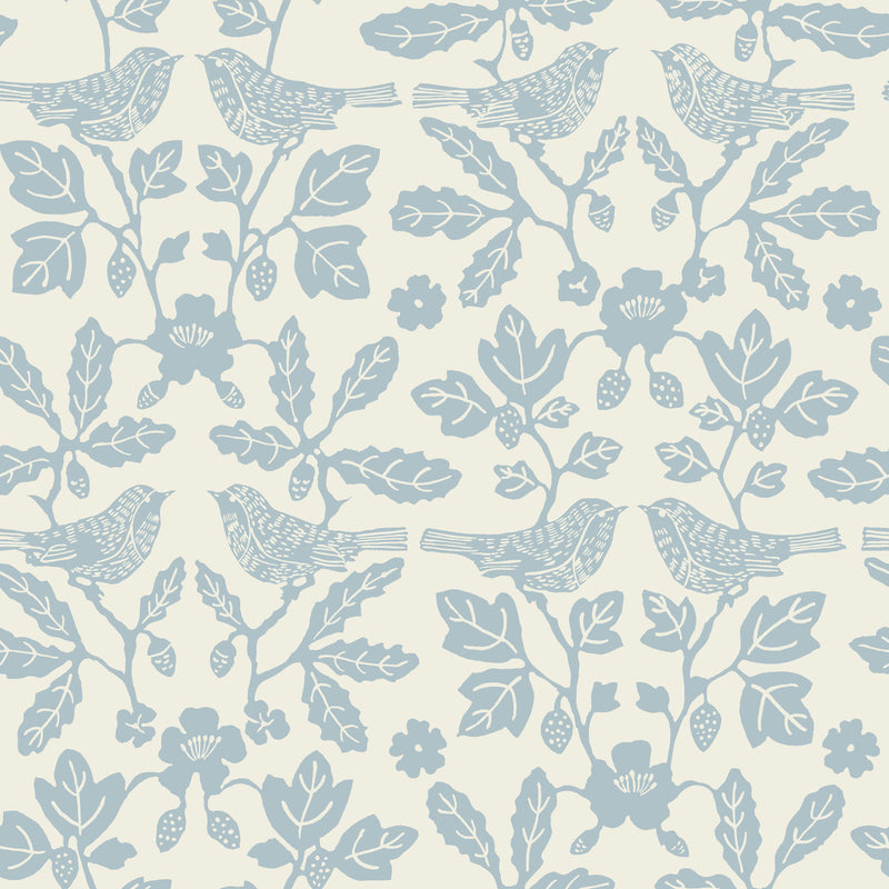 media image for Sparrow & Oak Peel & Stick Wallpaper in Glacial Blue 28