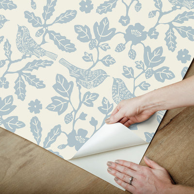 product image for Sparrow & Oak Peel & Stick Wallpaper in Glacial Blue 0