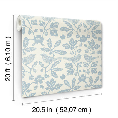 product image for Sparrow & Oak Peel & Stick Wallpaper in Glacial Blue 36