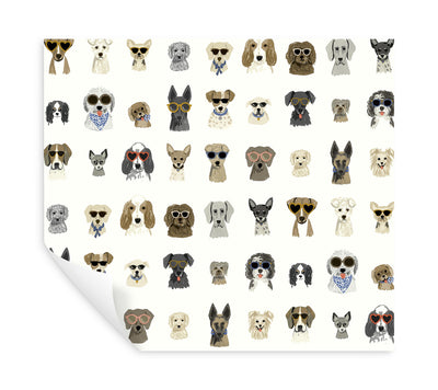 product image for Dog Days Multi White Peel & Stick Wallpaper by York Wallcoverings 34