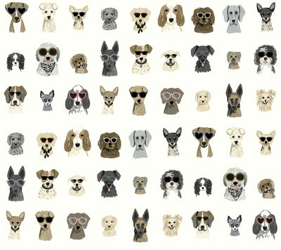 product image for Dog Days Grey Peel & Stick Wallpaper by York Wallcoverings 82
