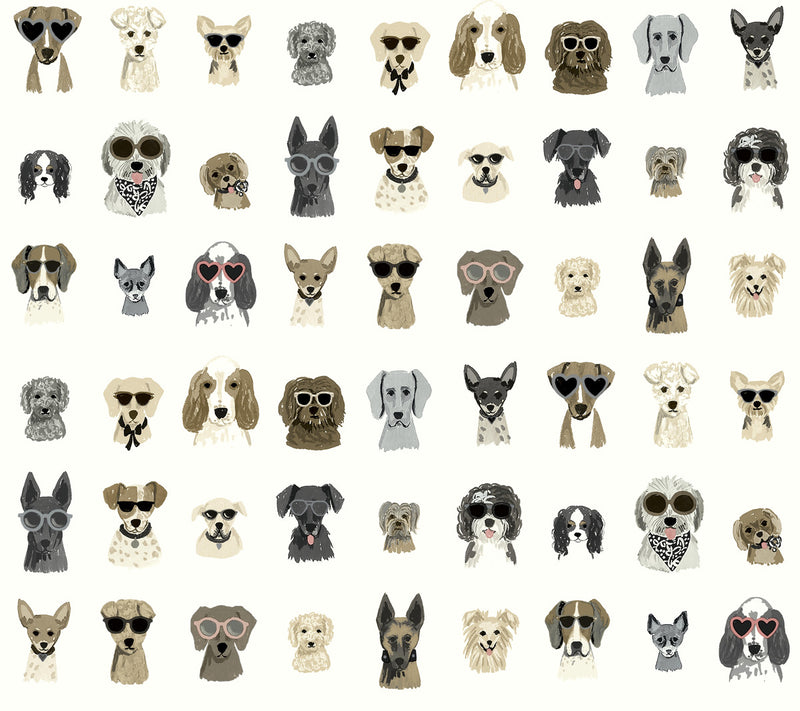 media image for Dog Days Grey Peel & Stick Wallpaper by York Wallcoverings 272