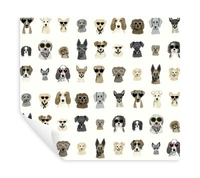 product image for Dog Days Grey Peel & Stick Wallpaper by York Wallcoverings 76