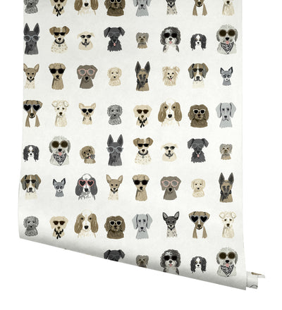 product image for Dog Days Grey Peel & Stick Wallpaper by York Wallcoverings 17
