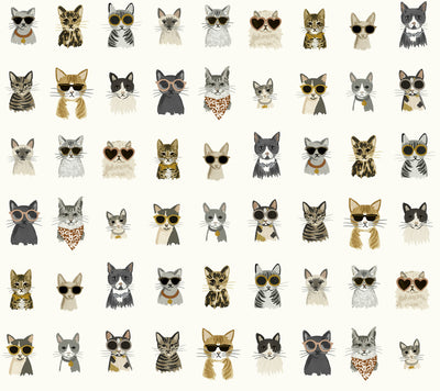 product image for Cool Cats Grey/Gold Peel & Stick Wallpaper by York Wallcoverings 11
