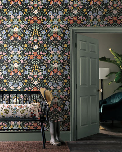 product image for Bramble Garden Black Peel & Stick Wallpaper by York Wallcoverings 28