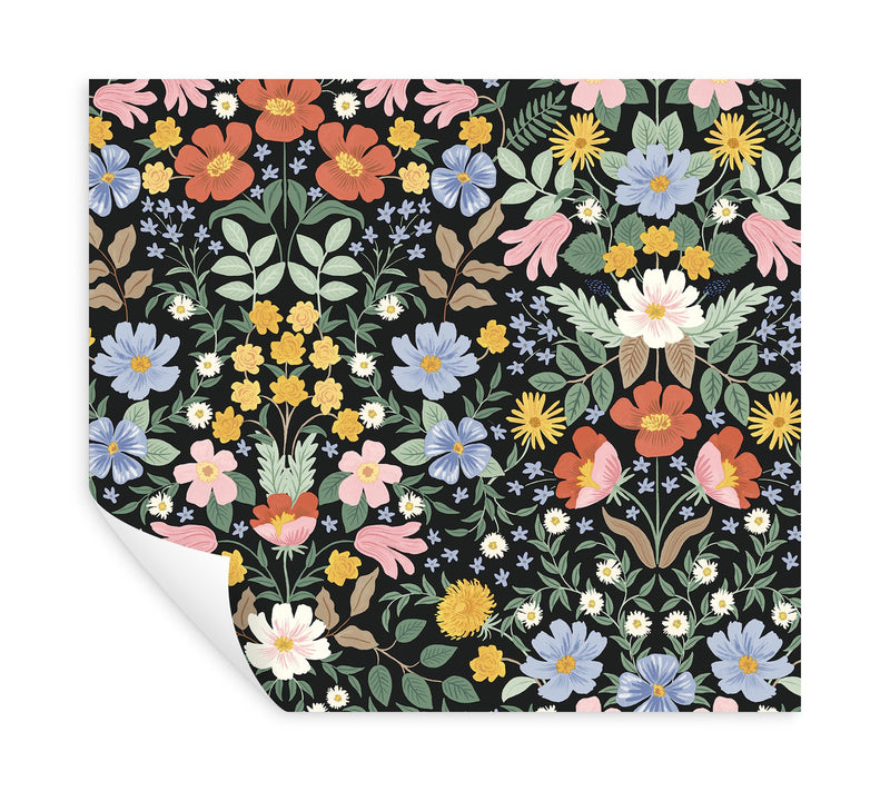 media image for Bramble Garden Black Peel & Stick Wallpaper by York Wallcoverings 21