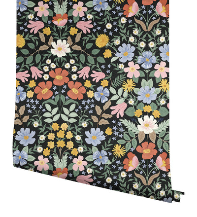 product image for Bramble Garden Black Peel & Stick Wallpaper by York Wallcoverings 81