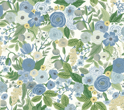 product image for Garden Party Blue/Green Multi Peel & Stick Wallpaper by York Wallcoverings 46