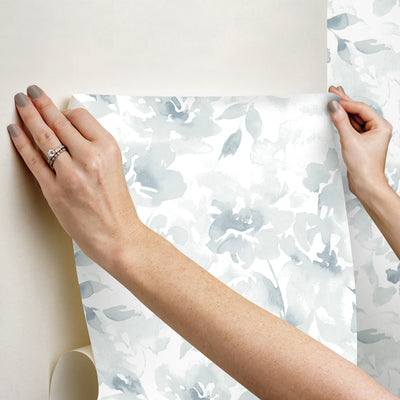 product image for Renewed Floral Blue Peel & Stick Wallpaper by Joanna Gaines 82