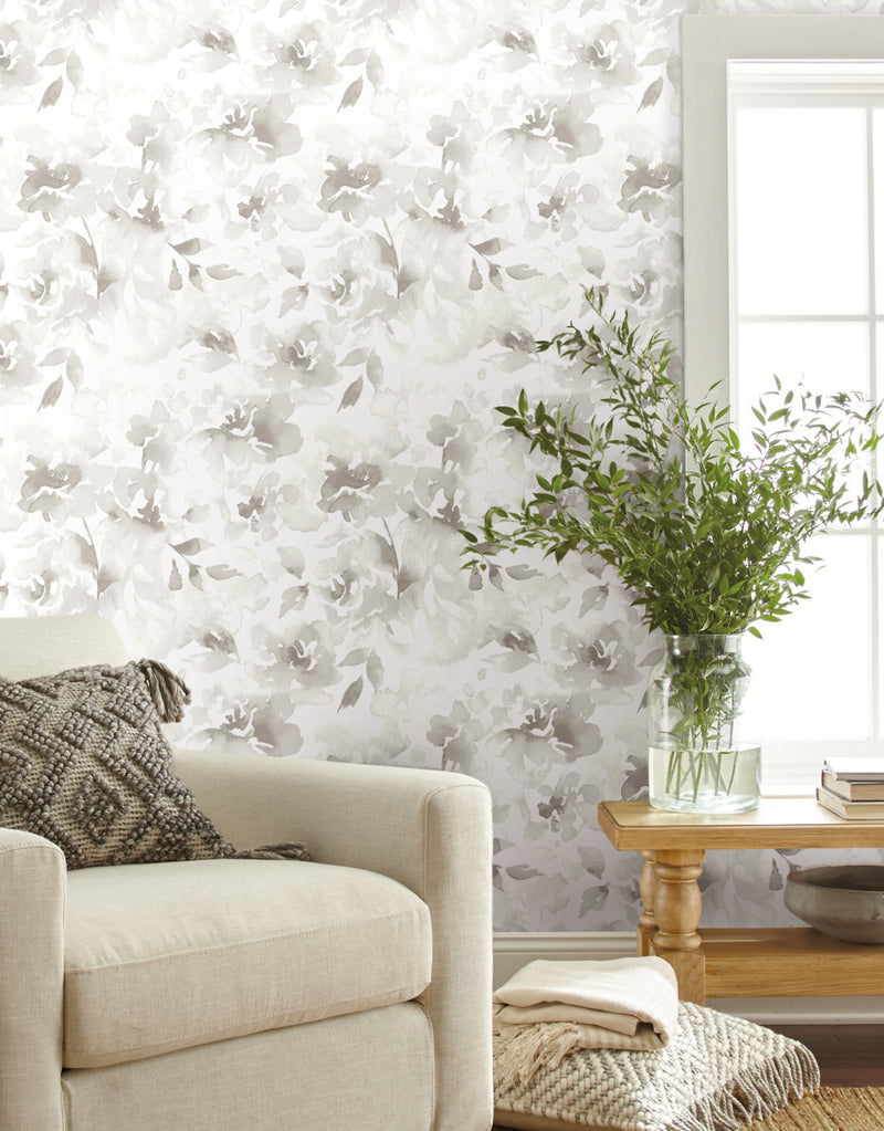 media image for Renewed Floral Neutral Peel & Stick Wallpaper by Joanna Gaines 261