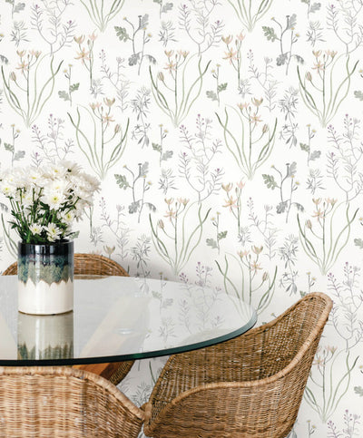product image for Alpine Botanical Peel & Stick Wallpaper in Lavender 96
