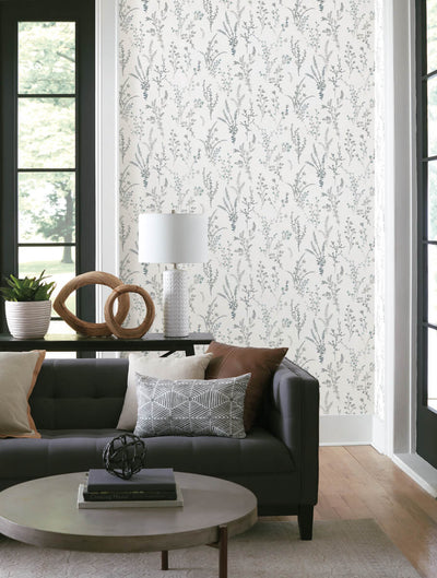 product image for Wildflower Sprigs Peel & Stick Wallpaper in Blue/Green 38