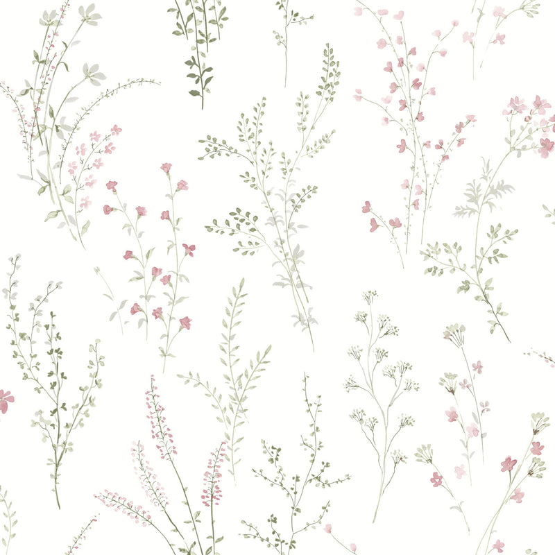 media image for Wildflower Sprigs Peel & Stick Wallpaper in Multicolor 281