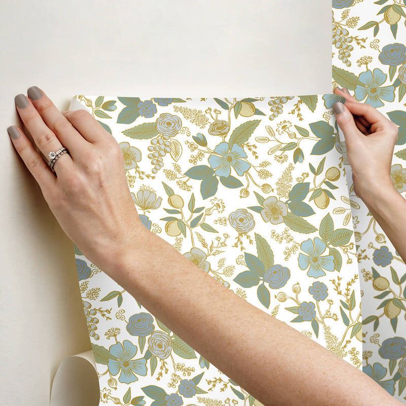 media image for Colette Peel & Stick Wallpaper in Blue Multi 247