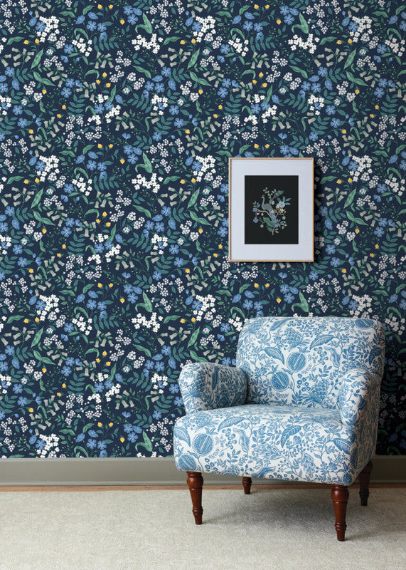 media image for Sweetbrier Peel & Stick Wallpaper in Navy 23