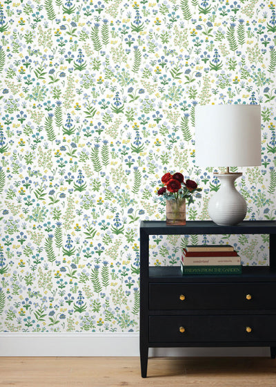 product image for Menagerie Garden Peel & Stick Wallpaper in Blue Multi 61