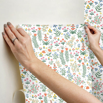 product image for Menagerie Garden Peel & Stick Wallpaper in Rose Multi 72
