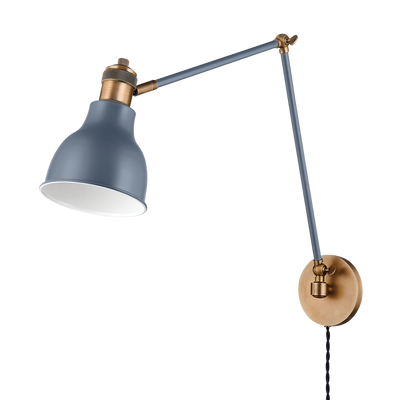 product image of Makin Plug In Task Wall Light By Troy Lighting Ptl1219 Pbr Sbl 1 543