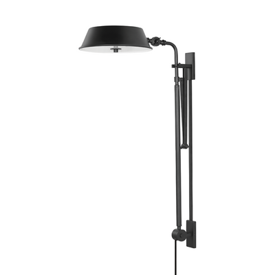 product image of justin 3 light portable wall sconce by troy standard ptl8631 sbk 1 560