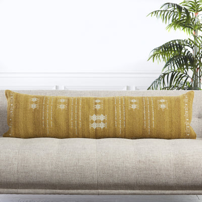 product image for Eisa Tribal Pillow in Light Green & Light Gray by Jaipur Living 76