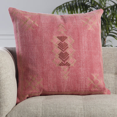 product image for Shazi Tribal Pillow in Pink & Tan by Jaipur Living 45