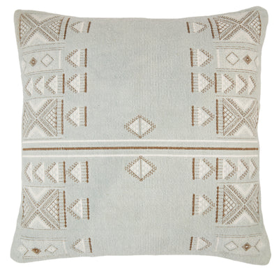 product image of Elina Tribal Pillow in Light Blue & Brown by Jaipur Living 544