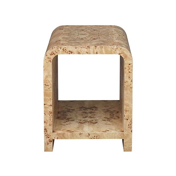 media image for putnam waterfall edge two tier side table in burl wood design by bd studio 2 240