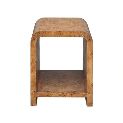 product image for putnam waterfall edge two tier side table in dark burl wood design by bd studio 2 4